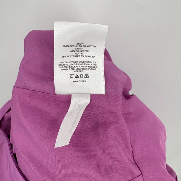Express V-neck Puff Sleeve Pleated Romper Light Purple, Sz 2, New Year's Party - Picture 9 of 9